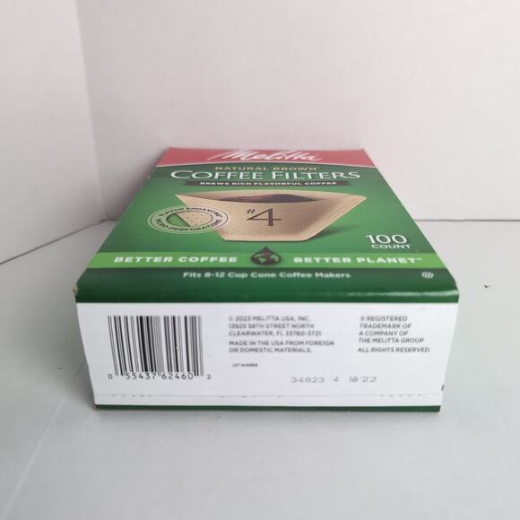 Melitta #4 Cone Coffee Filters Natural Brown 100 Count Total - Picture 6 of 6
